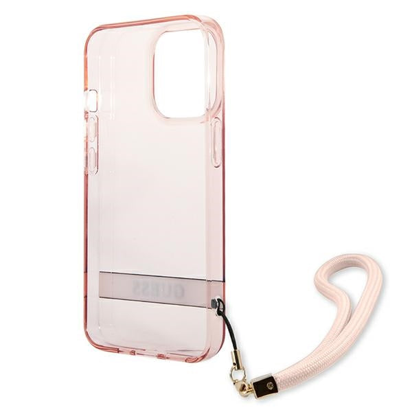 Guess Translucent Strap Case for iPhone 13 Pro / 13 6.1&quot; - Pink