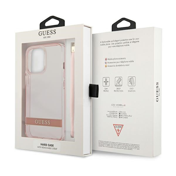 Guess Translucent Strap Case for iPhone 13 Pro / 13 6.1&quot; - Pink