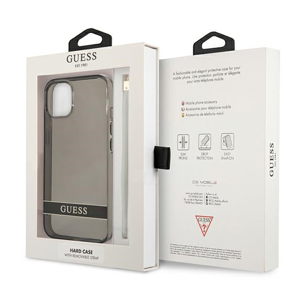 Guess GUHCP13SHTSGSK iPhone 13 mini 5.4" black/black hardcase Translucent Stap