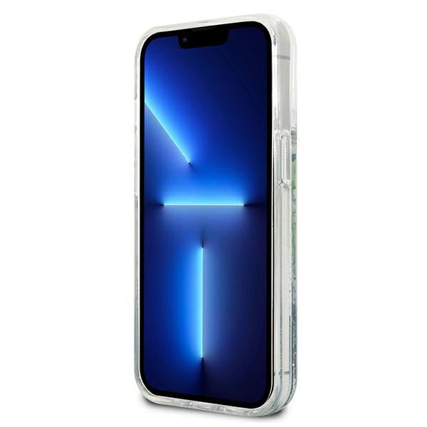 Guess GUHCP13XLFLSN iPhone 13 Pro Max 6.7&quot; green/green hardcase Flower Liquid Glitter