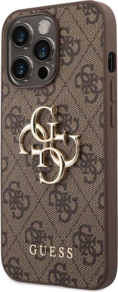 Guess GUHCP14X4GMGBR iPhone 14 Pro Max 6,7" brązowy/brown hardcase 4G Big Metal Logo