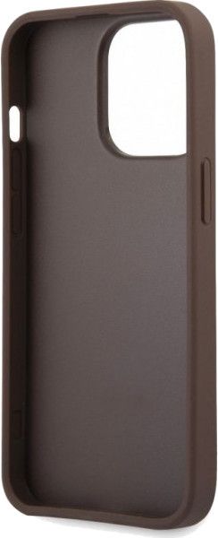 Guess GUHCP14X4GMGBR iPhone 14 Pro Max 6,7" brązowy/brown hardcase 4G Big Metal Logo