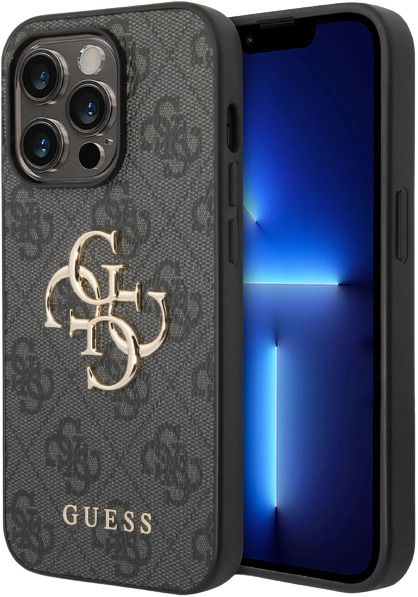 Guess GUHCP15L4GMGGR iPhone 15 Pro 6.1" gray/gray hardcase 4G Big Metal Logo