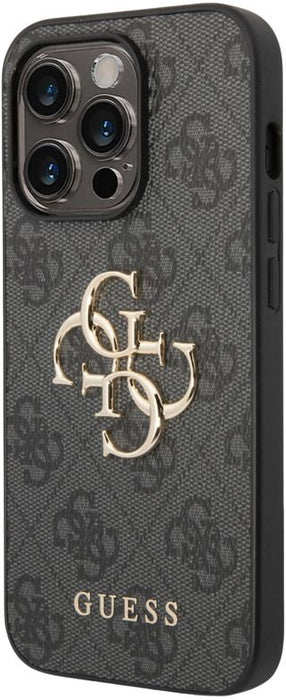 Guess GUHCP15L4GMGGR iPhone 15 Pro 6.1" gray/gray hardcase 4G Big Metal Logo