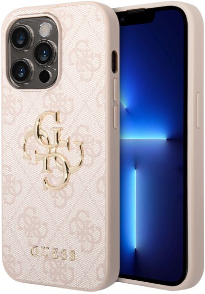 Guess 4G Big Metal Logo case for iPhone 15 Pro - pink