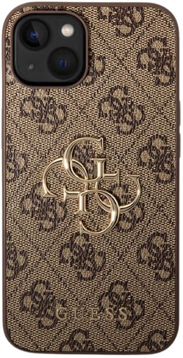 Guess GUHCP15S4GMGBR iPhone 15 6.1" brown/brown hardcase 4G Big Metal Logo