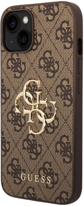 Guess GUHCP15S4GMGBR iPhone 15 6.1" brown/brown hardcase 4G Big Metal Logo