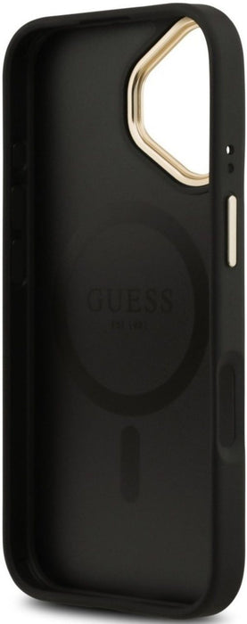 Guess 4G PU Classic Logo MagSafe case for iPhone 17 - black