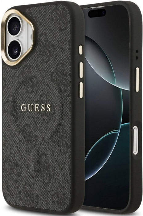 Guess 4G PU Classic Logo MagSafe case for iPhone 17 - black