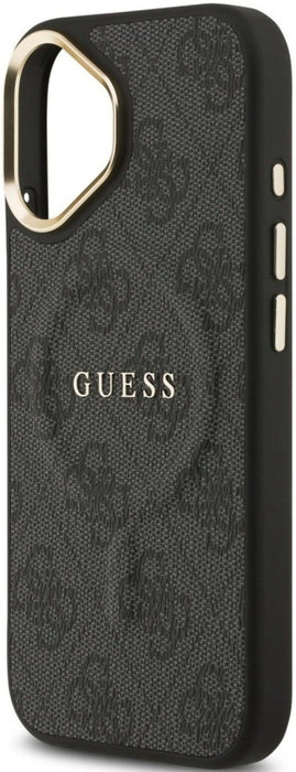 Guess 4G PU Classic Logo MagSafe case for iPhone 17 - black