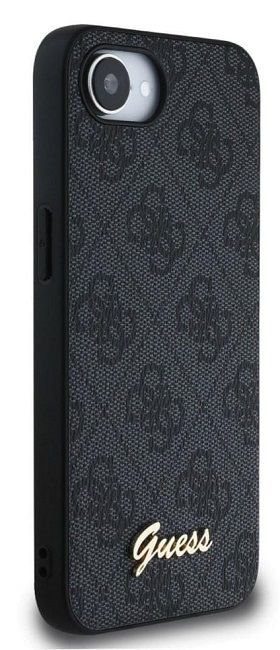 Guess 4G Script Logo MagSafe case for iPhone 16e - black