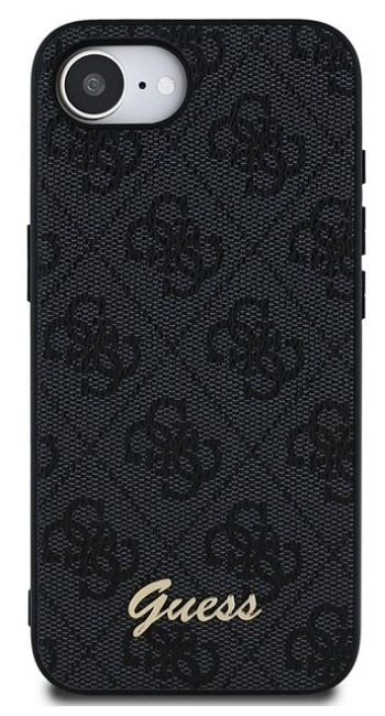 Guess 4G Script Logo MagSafe case for iPhone 16e - black