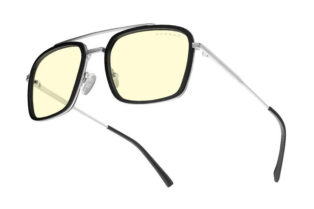 GUNNAR Baron Silver Computer Glasses - Amber