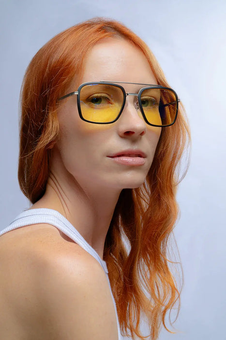 GUNNAR Baron Silver Computer Glasses - Clear