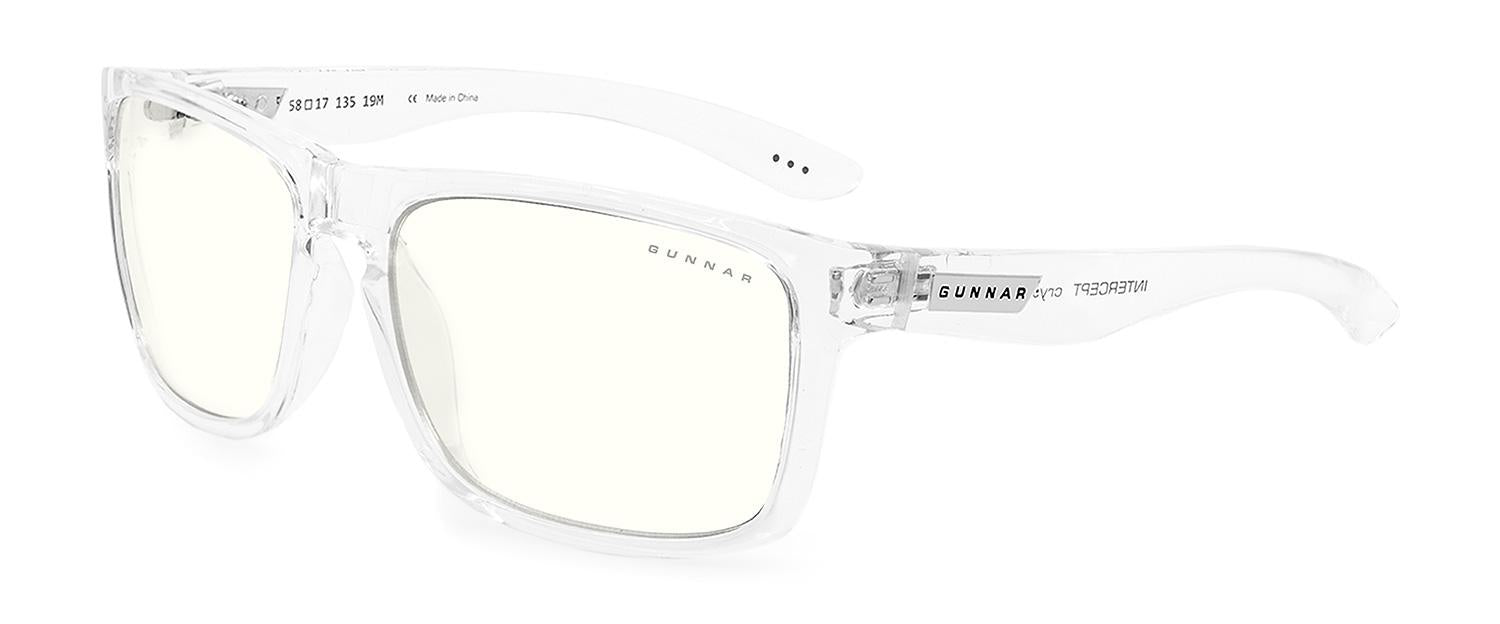 Computer glasses GUNNAR Intercept Crystal, Clear, White