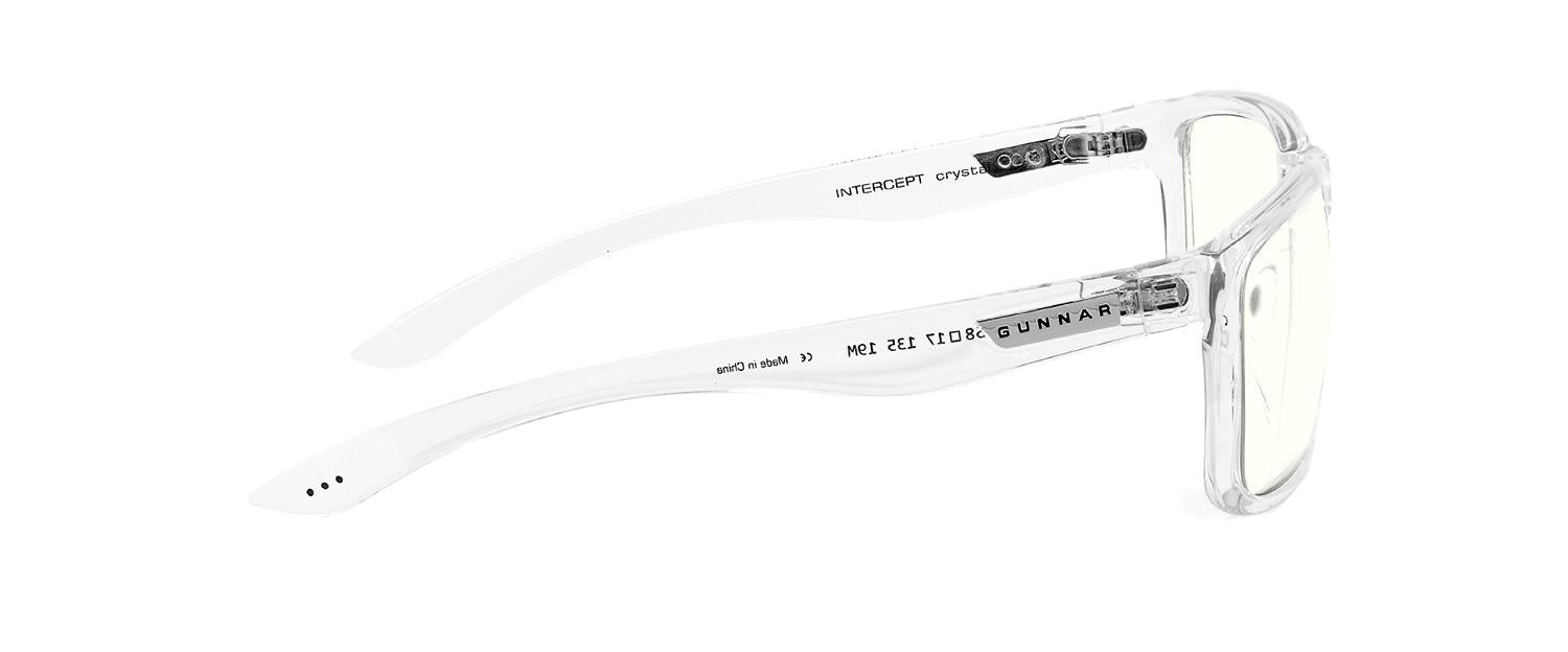 Computer glasses GUNNAR Intercept Crystal, Clear, White