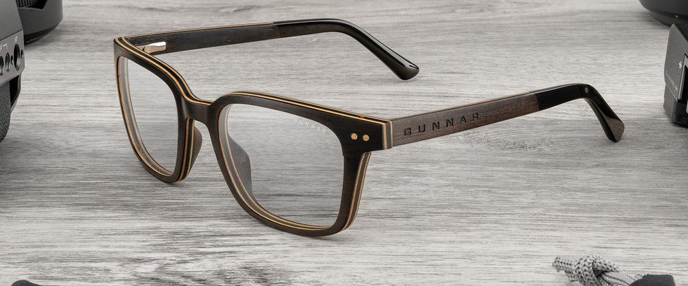 Computer glasses GUNNAR Muir Ebony (wood), Amber