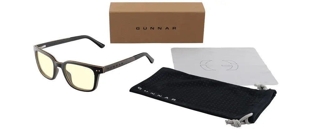 Computer glasses GUNNAR Muir Ebony (wood), Amber