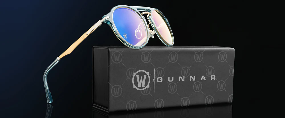 Set GUNNAR x World of Warcraft Alliance Edition Blue Crystal - Amber - Glasses + case