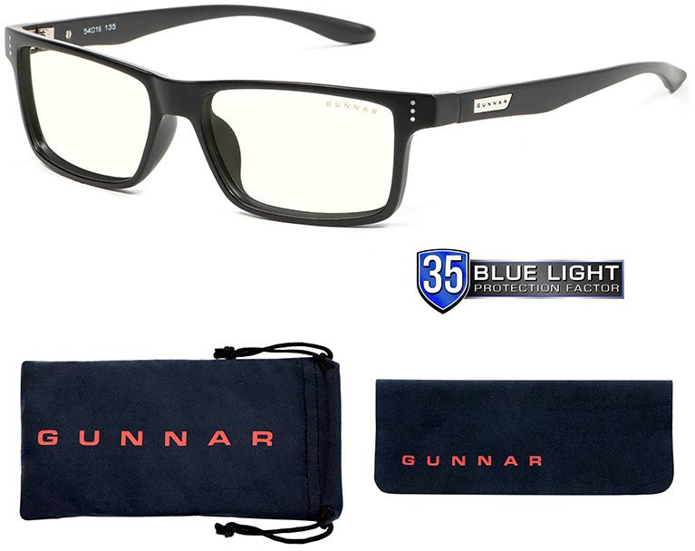 Computer glasses GUNNAR Vertex Onyx, Clear Natural, Black
