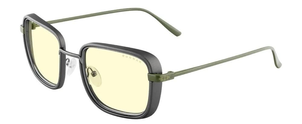 GUNNAR Fallout Vault 33 Gunmetal/Olive - Amber Gaming Glasses