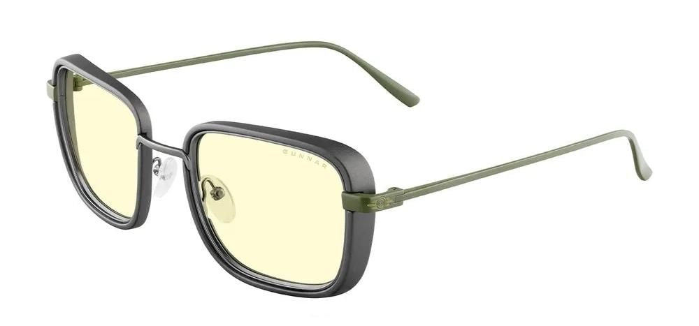 GUNNAR Fallout Vault 33 Gunmetal/Olive - Clear Gaming Glasses
