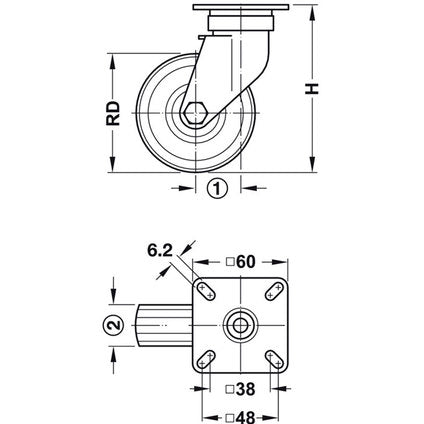 HAEFELE FURNITURE WHEELS