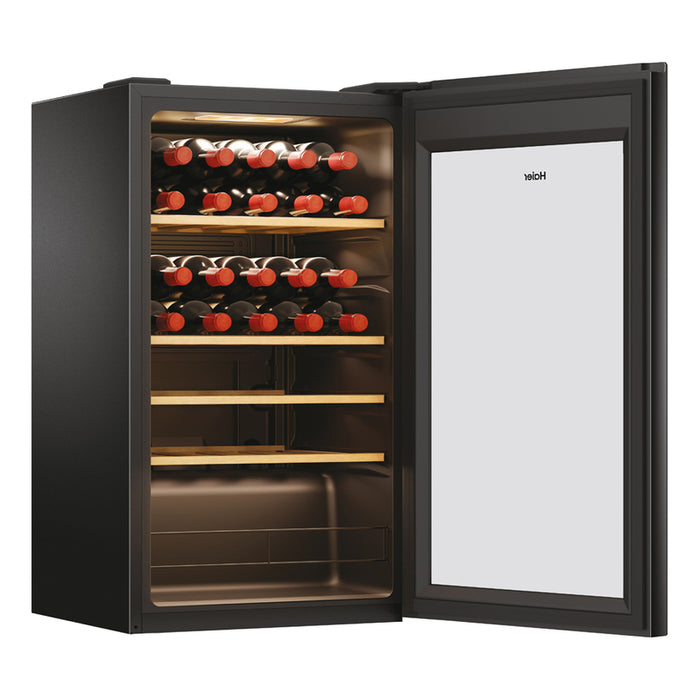 Haier Wine Bank 50 Serie 3 HWS34GGH1 Compressor wine cooler Freestanding Black 34 bottle(s)