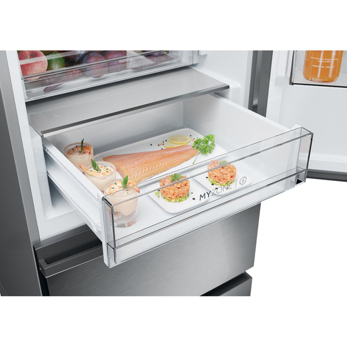Refrigerator with bottom freezer HAIER HTW 5618 ENMG 185.50 cm