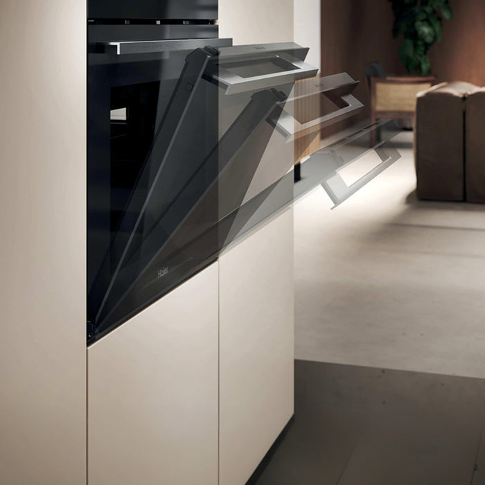 Built-in oven HAIER H6 ID46G3YTB 78, A++, TELESCOPIC SYSTEM, SOFT CLOSING, PYROLYTIC CLEANING