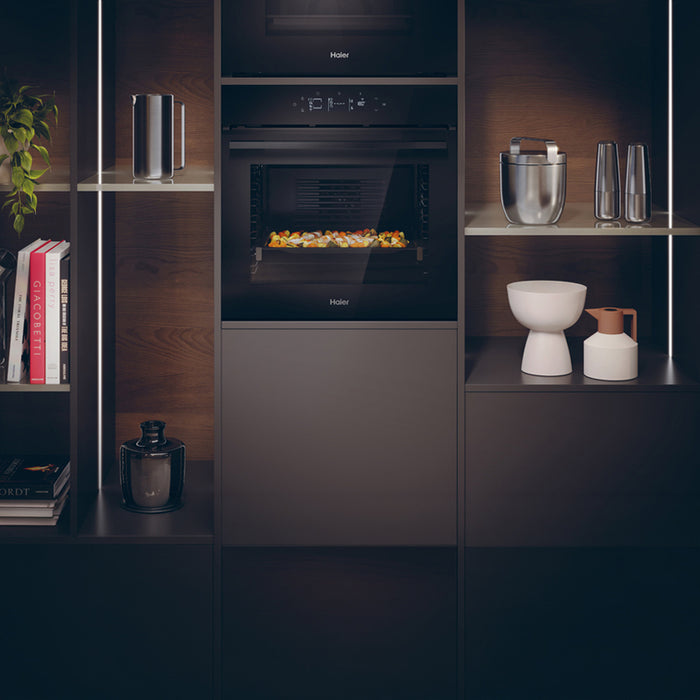 Built-in oven HAIER H6 ID46G3YTB 78, A++, TELESCOPIC SYSTEM, SOFT CLOSING, PYROLYTIC CLEANING