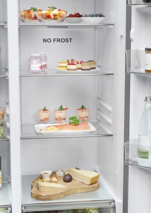 Haier SBS 90 Serie 5 HSR5918DIMP Free-standing double-sided fridge-freezer combination 511 l D Platinum, stainless steel