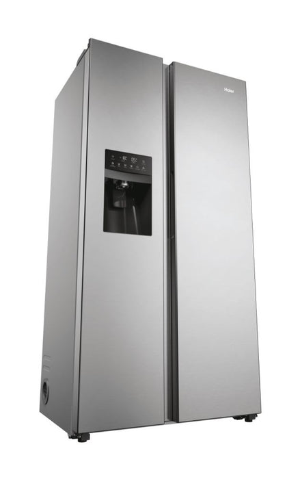 Haier SBS 90 Serie 5 HSR5918DIMP Free-standing double-sided fridge-freezer combination 511 l D Platinum, stainless steel