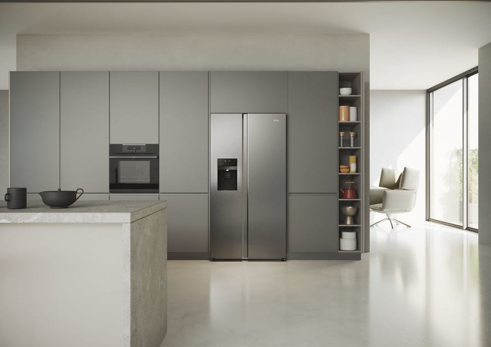 Haier SBS 90 Serie 5 HSR5918DIMP Free-standing double-sided fridge-freezer combination 511 l D Platinum, stainless steel