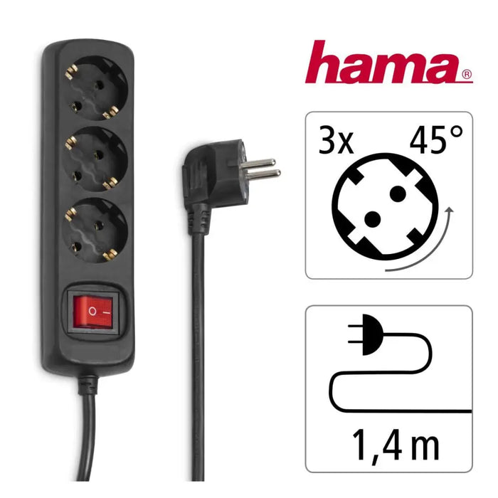 HAMA 3-socket power strip 30392 - Разклонители<<<Продукти за дома<<<ValiAPI&&&Разклонители<<<Други<<<Спорт и свободно