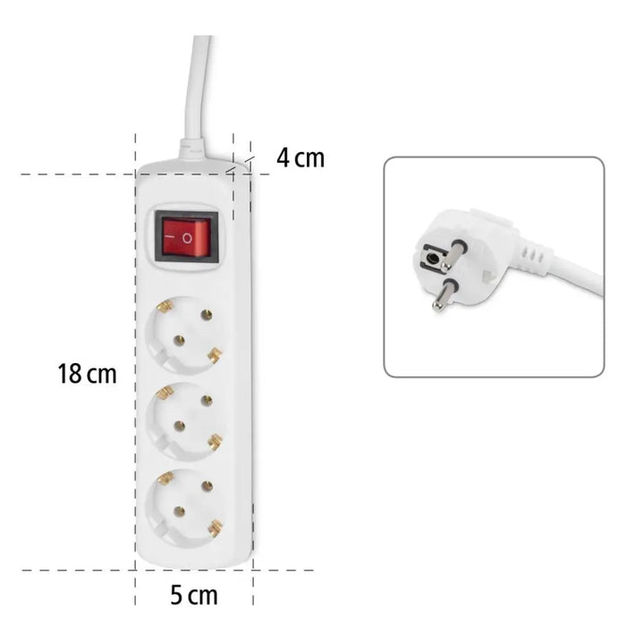 HAMA power strip 3 sockets 30382 - Разклонители<<<Продукти за дома<<<ValiAPI&&&Разклонители<<<Други<<<Спорт и свободно