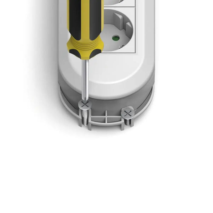 HAMA Power strip 6 sockets at 90° on/off button wall mounting 2 m white - Разклонители<<<Продукти за