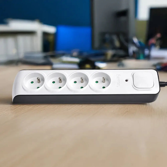 Hama Premium 4-Socket Surge Protector Strip 1.5m - White - Cables and tapes<<<HurtelXML