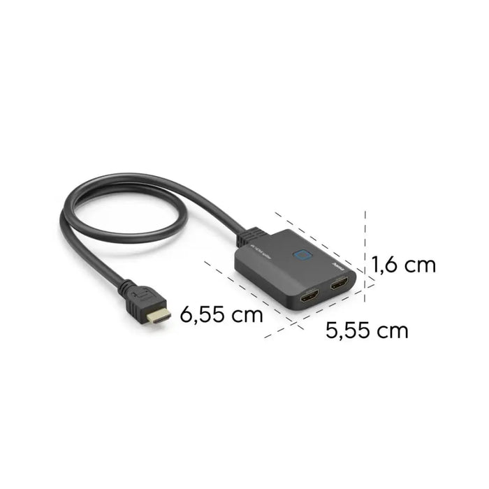 HAMA Splitter 4K HDMI male - 2 x HDMI female black - Адаптери конвертори<<<Кабели<<<ValiAPI