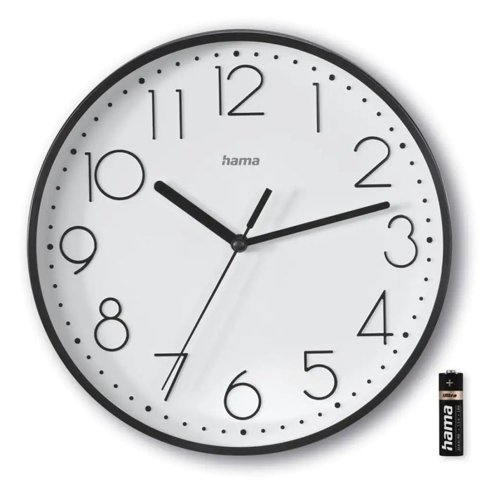 HAMA Wall clock ’Salina’ silent Ø 22 cm black - Часовници<<<Продукти за дома<<<ValiAPI