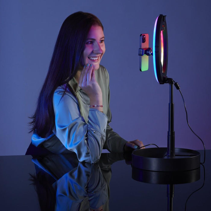Hama LED Lamp with Tripod "SpotLight FoldUp RGB 102" LED-RGB, Smartphone Kit, Foldable
