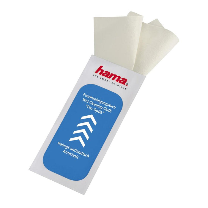 HAMA "Pro-Optik" Wet wipes for cleaning glasses, camera, screen, 10 pcs. in a package