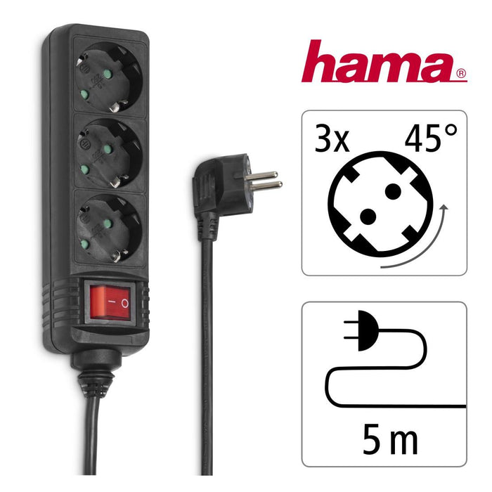 HAMA 108835 power strip, 3 sockets, 108835