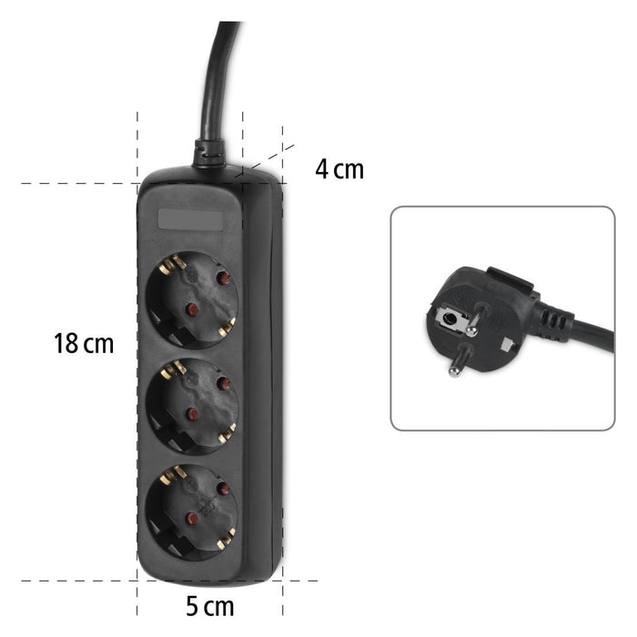 HAMA power strip, 3 sockets, 108841