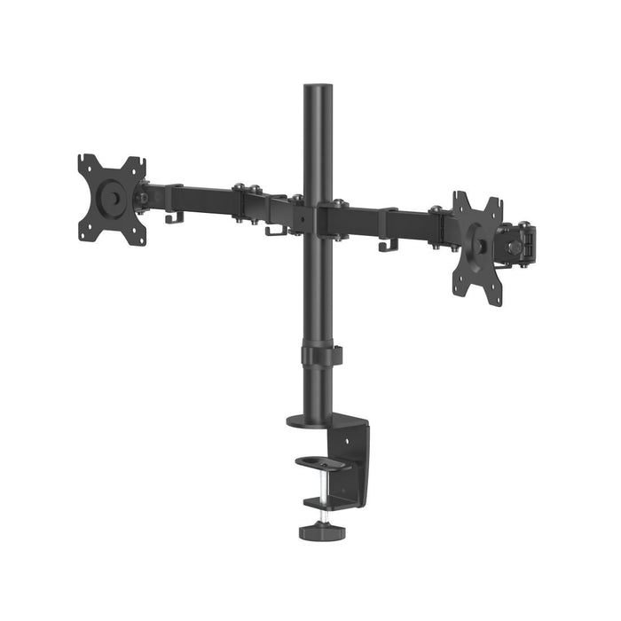 HAMA Desk Monitor Stand for 2 Monitors Adjustable, 13" - 32", 8 kg, Swivel/Tilt, Black