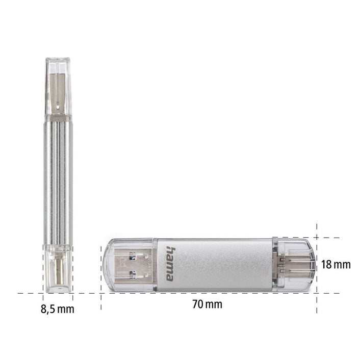 USB memory stick HAMA Type USB-C/ USB-A 3.0 Laeta, 16GB, 40Mb/s