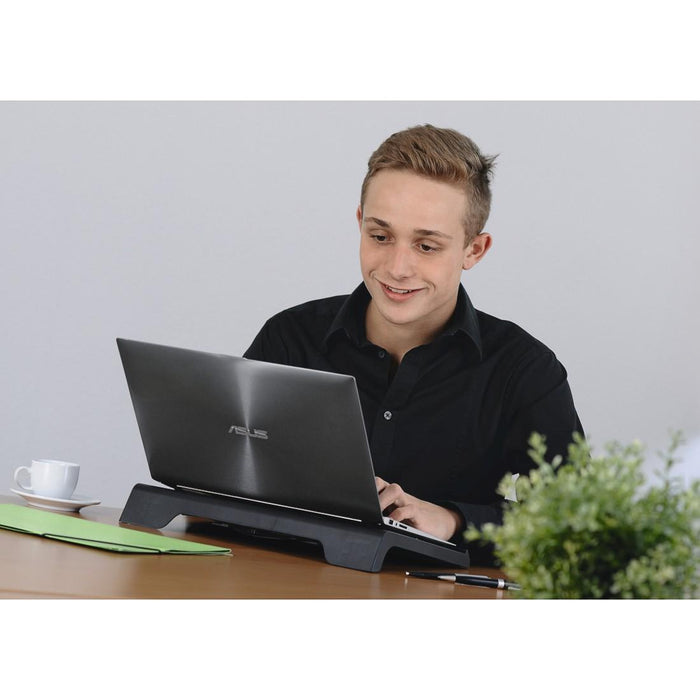 Hama Black Edition laptop cooling stand with fan, USB