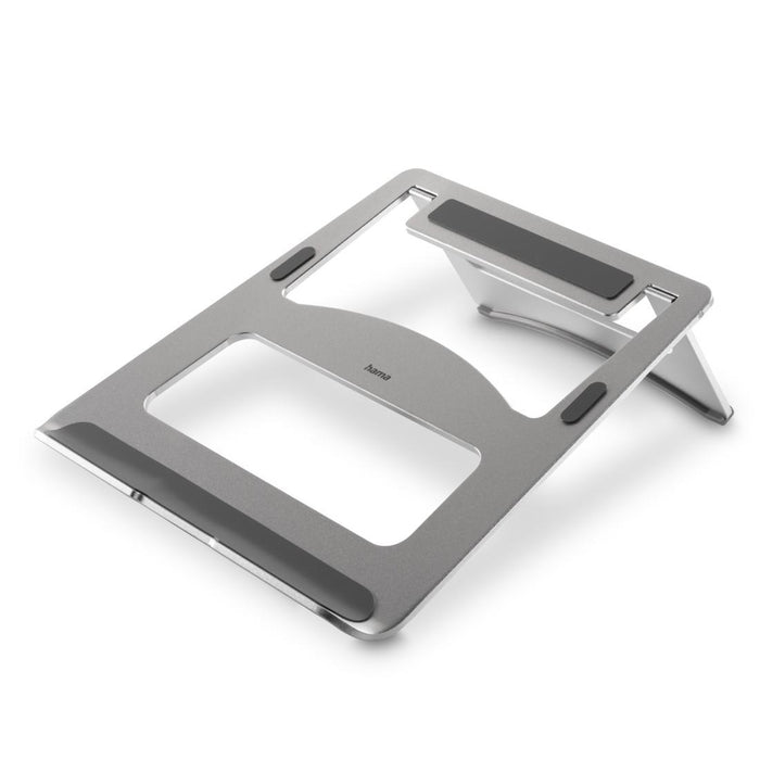 HAMA "Aluminium" laptop stand, foldable, up to 40 cm (15.6"), silver