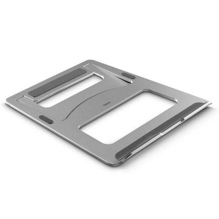 HAMA "Aluminium" laptop stand, foldable, up to 40 cm (15.6"), silver
