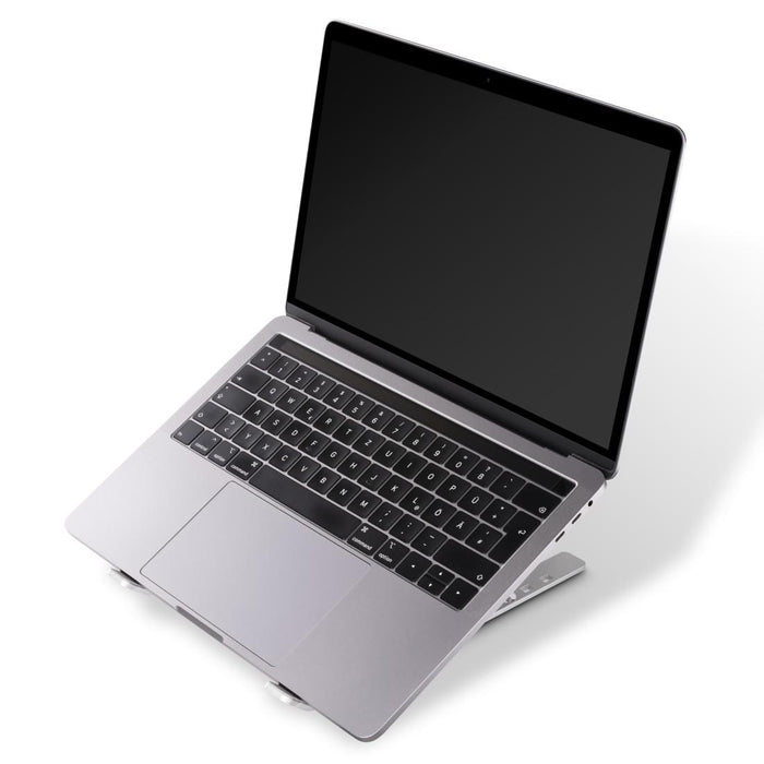 HAMA "Aluminium" laptop stand, folding, tilting, up to 39 cm (15.4"), silver